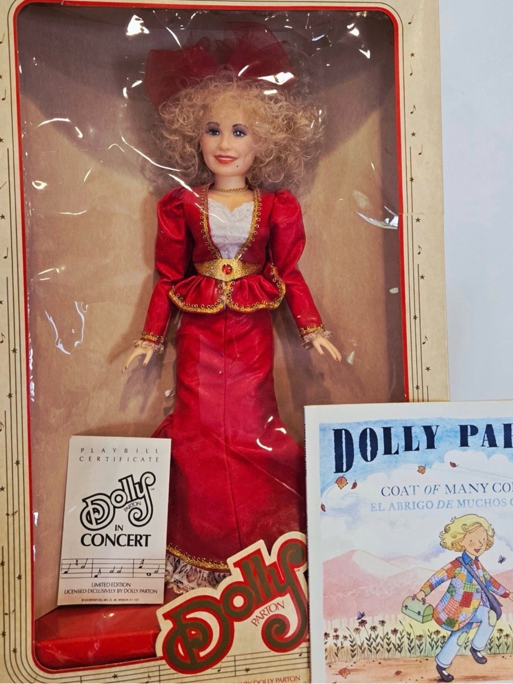 1984 18" Dolly Parton Doll Goldberger Original in box/w certificate & new book
